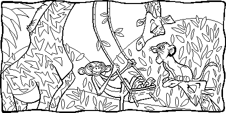 Simba And Giraffes  Coloring Page